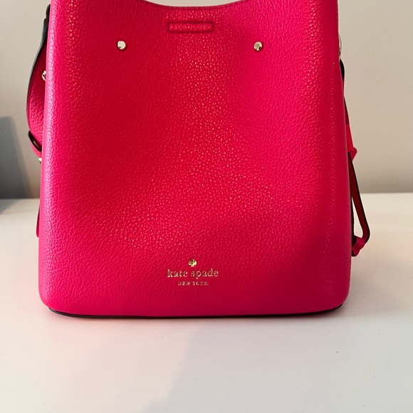 Kate Spade Vibrant Pink Shoulder Bucket Bag - Picture 3 of 6